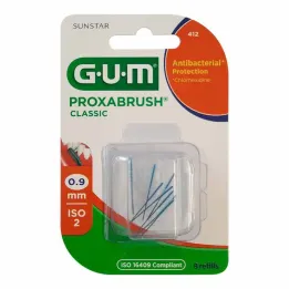 GUM Cepillos de repuesto Proxabrush Classic 0,9 mm, 8 piezas