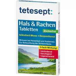 TETESEPT Garganta &amp; Pastillas para la garganta sin azúcar, 20 uds
