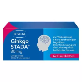 GINKGO STADA 80 mg de tabletas recubiertas de película, 60 pz