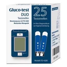 GLUCO TEST DUO Tiras reactivas, 25 uds