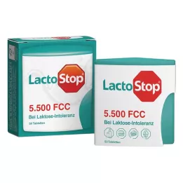 LACTOSTOP 5.500 FCC Dispensador de pastillas con clic, 50 uds