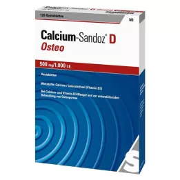 CALCIUM SANDOZ D Osteo 500 mg/1000 UI comprimidos masticables, 120 uds