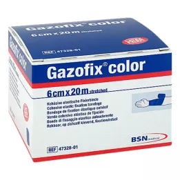 GAZOFIX Venda fijadora de color cohesiva 6 cm x 20 m azul, 1 ud