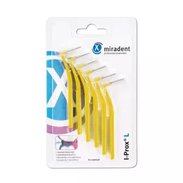 MIRADENT Cepillo interdental I-Prox L 0,5 mm amarillo, 6 uds