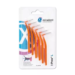 MIRADENT Cepillo interdental I-Prox L 0,8 mm naranja, 6 uds