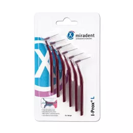 MIRADENT Cepillo interdental I-Prox L 0,8 mm burdeos, 6 uds