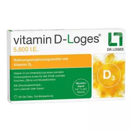 VITAMIN D-LOGES Tabletas masticables de depósito semanal de 5600 UI, paquete familiar, 60 unidades