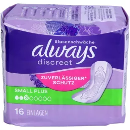 ALWAYS Incontinencia discreta, inserto pequeño plus, 16 uds