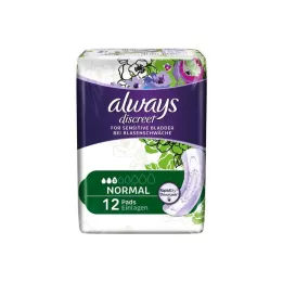 ALWAYS Inserción discreta para incontinencia normal, 12 uds