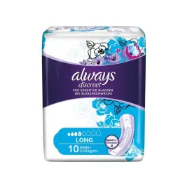 ALWAYS Inserto discreto para incontinencia largo, 10 uds