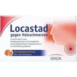 Locastad contra dolor de garganta naranja hojas, 24 pz