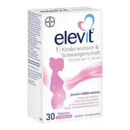 ELEVIT 1 deseo de tener hijos &amp; Pastillas para el embarazo, 30 uds