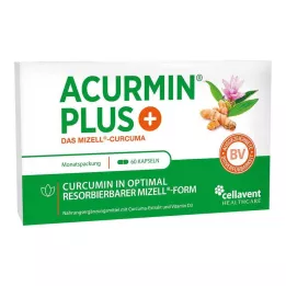 ACURMIN Plus Cápsulas blandas de cúrcuma micelar, 60 uds