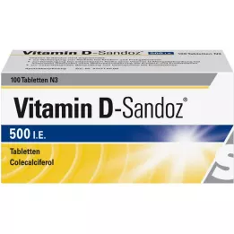 Vitamina D Sandoz 500 I.E. Tabletas, 100 pz