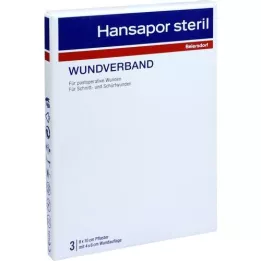 HANSAPOR Steril Wound Association 8x10 cm, 3 pz