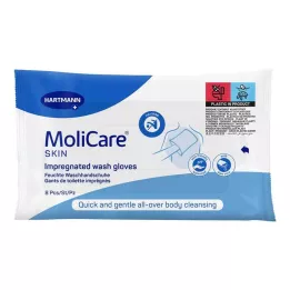MOLICARE SKIN Guantes de lavado, 8 piezas