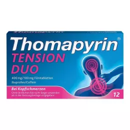 THOMAPYRIN TENSION DUO Comprimidos recubiertos con película de 400 mg/100 mg, 12 uds