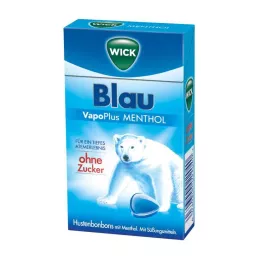 Wick Bonbones de la tos de Vapoplus Menthol azul, 46 g