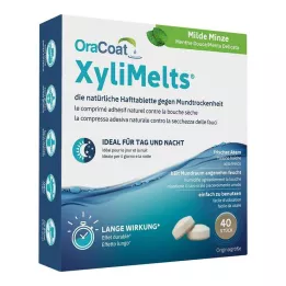 ORACOAT Pastillas adhesivas XyliMelts menta suave, 40 uds