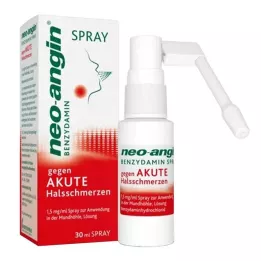 NEO-ANGIN Benzidamina en aerosol para el dolor de garganta agudo, 30 ml