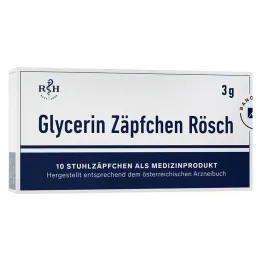Supositorios de glicerina Rösch 3 g contra el estreñimiento, 10 st