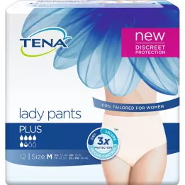 TENA LADY Pantalones más M, 12 pz
