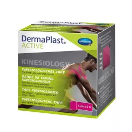 DERMAPLAST Cinta Kinesiológica Activa 5 cm x 5 m color rosa, 1 ud
