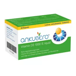 Ankubero Vitamin D3 1000 I.E. Cápsulas, 60 pz