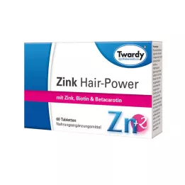 Tabletas de potencia de pelo de zinc, 60 pz