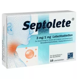 SEPTOLETE 3 mg/1 mg de tabletas de bucle, 16 pz