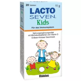LACTO SEVEN Tabletas sabor fresa y frambuesa para niños, 20 uds