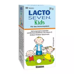 LACTO SEVEN Tabletas sabor fresa y frambuesa para niños, 50 uds