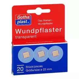GOTHAPLAST Apósito para heridas de 2,2 cm transparente, 20 uds