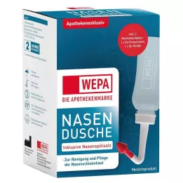 WEPA Ducha nasal con 10x2,95 g de sal de enjuague nasal, 1 P