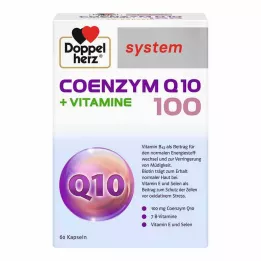 DOPPELHERZ Cápsulas del sistema Coenzima Q10 100+Vitaminas, 60 uds