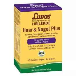 LUVOS Arcilla curativa orgánica para el cabello &amp; Cápsulas Nail Plus, 60 uds
