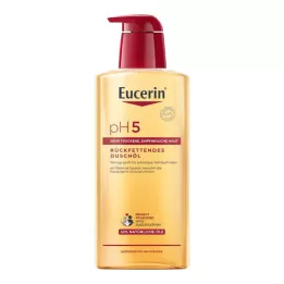 EUCERIN Aceite de ducha pH5 para pieles sensibles con dosificador, 400 ml