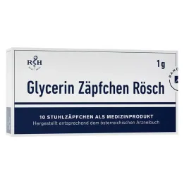 Supositorios de glicerina Rösch 1 g contra el estreñimiento, 10 st