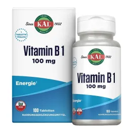 Comprimidos de vitamina B1 tiamina 100 mg, 100 comprimidos