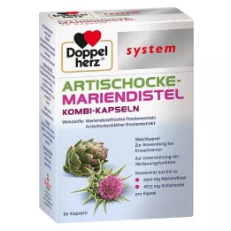 DOPPELHERZ Cápsulas blandas del sistema Alcachofa-Cardo Mariano, 60 uds