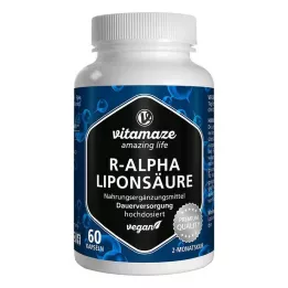 R-ALPHA-LIPONSÄURE Cápsulas veganas de dosis alta de 200 mg, 60 uds