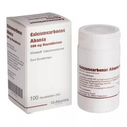 CALCIUMCARBONAT ABANTA Comprimidos masticables de 500 mg, 100 uds