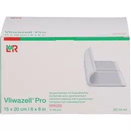 VLIWAZELL Compresa superabsorbente Pro estéril 15x20 cm, 10 uds