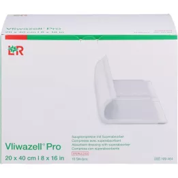 VLIWAZELL Compresa superabsorbente Pro estéril 20x40 cm, 10 uds