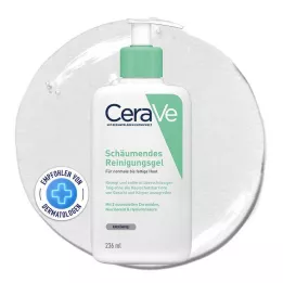 CeraVe Gel de limpieza de espuma para la cara y el cuerpo, 236 ml
