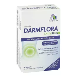 DARMFLORA Aktiv Plus 100 mil millones de bacterias + 7 vitaminas, 80 uds
