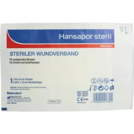 HANSAPOR apósito estéril para heridas 10x15 cm, 1 unidad