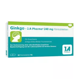 GINKGO-1A Pharma 240 mg comprimidos recubiertos con película, 30 uds