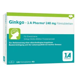 Ginkgo – 1 A Pharma® 240 mg comprimidos recubiertos con película, 120 piezas