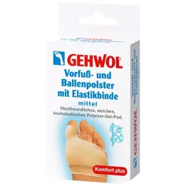 Gehwol acolchado para antepié y planta del pie con vendaje elástico medio, 1 pieza